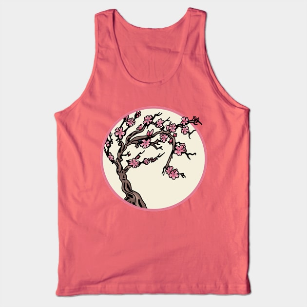 Cherry Blossom Tree Tank Top by Slightly Unhinged